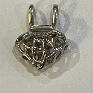 Silver tone Abstract Pendant